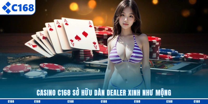 Casino C168 sở hữu dàn Dealer xinh như mộng
